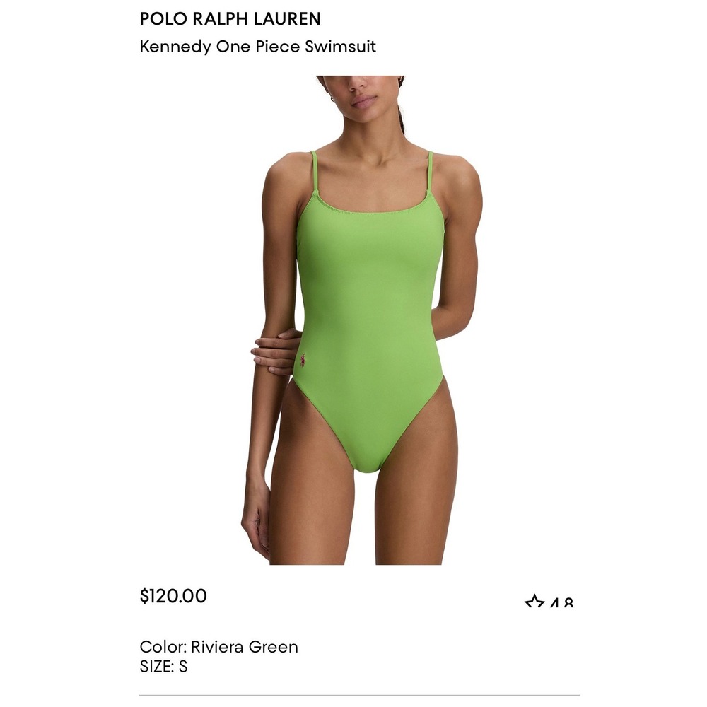 Polo Ralph Lauren Kennedy One Piece Swimsuit Riviera Green 21655304 Womens S